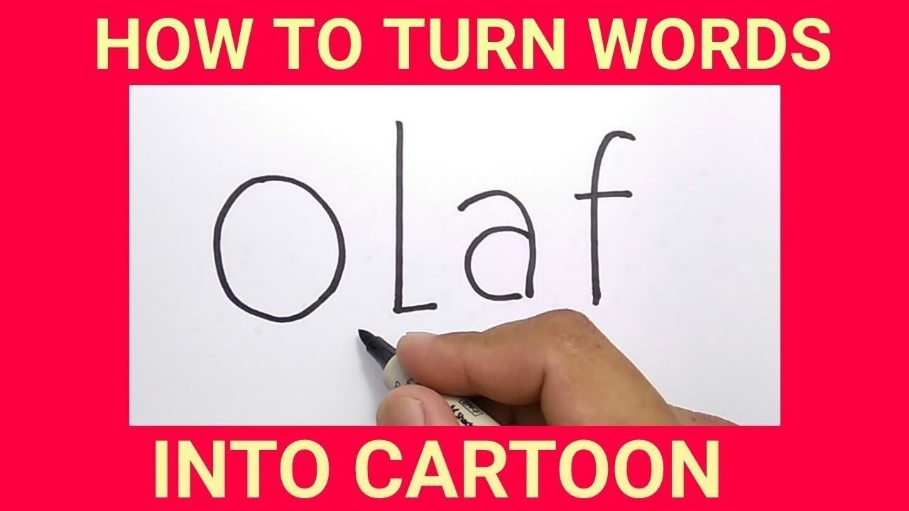 Streaming Mudah Cara Menggambar Olaf Dari Kata Olaf How To Turn Words Olaf Into Cartoon Vidio Com