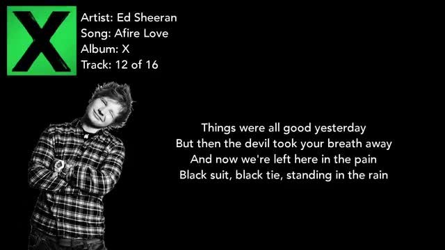 Ed Sheeran Wayfaring Stranger Lyrics - Ed Sheeran Thinking ...