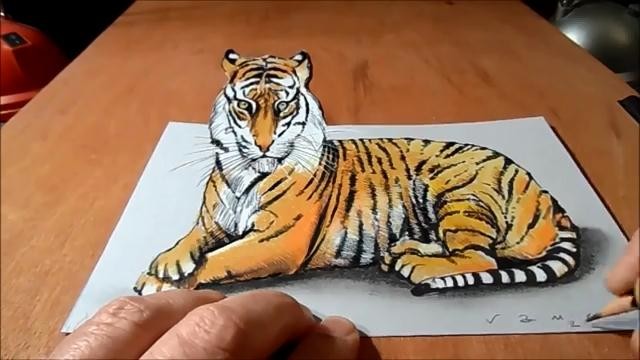Keren 30 Lukisan Pensil Harimau 3d Rudi Gambar