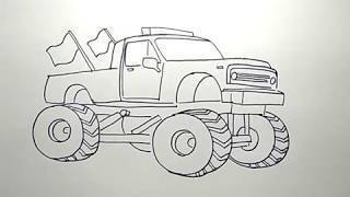 Cara Menggambar Mobil Besar How To Draw Big Car