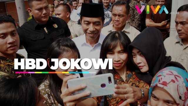 Lucu! Diminta Tiup Lilin Ultah, Jokowi Malah Kipas-kipas 