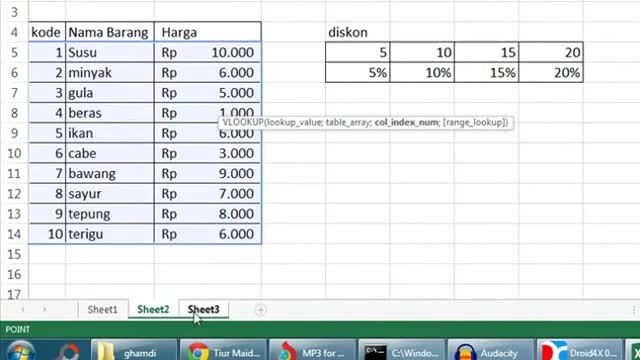 Cara Menggunakan Rumus Hlookup Pada Ms Excel Youtube Riset Riset 2733