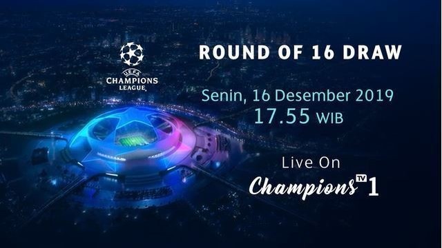 Streaming Round Of 16 Draw On 16th December 2019 Uefa Champions