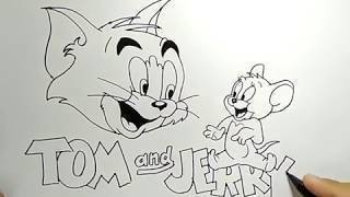 Cara Menggambar Tom Dan Jerry How To Draw Tom And Jerry