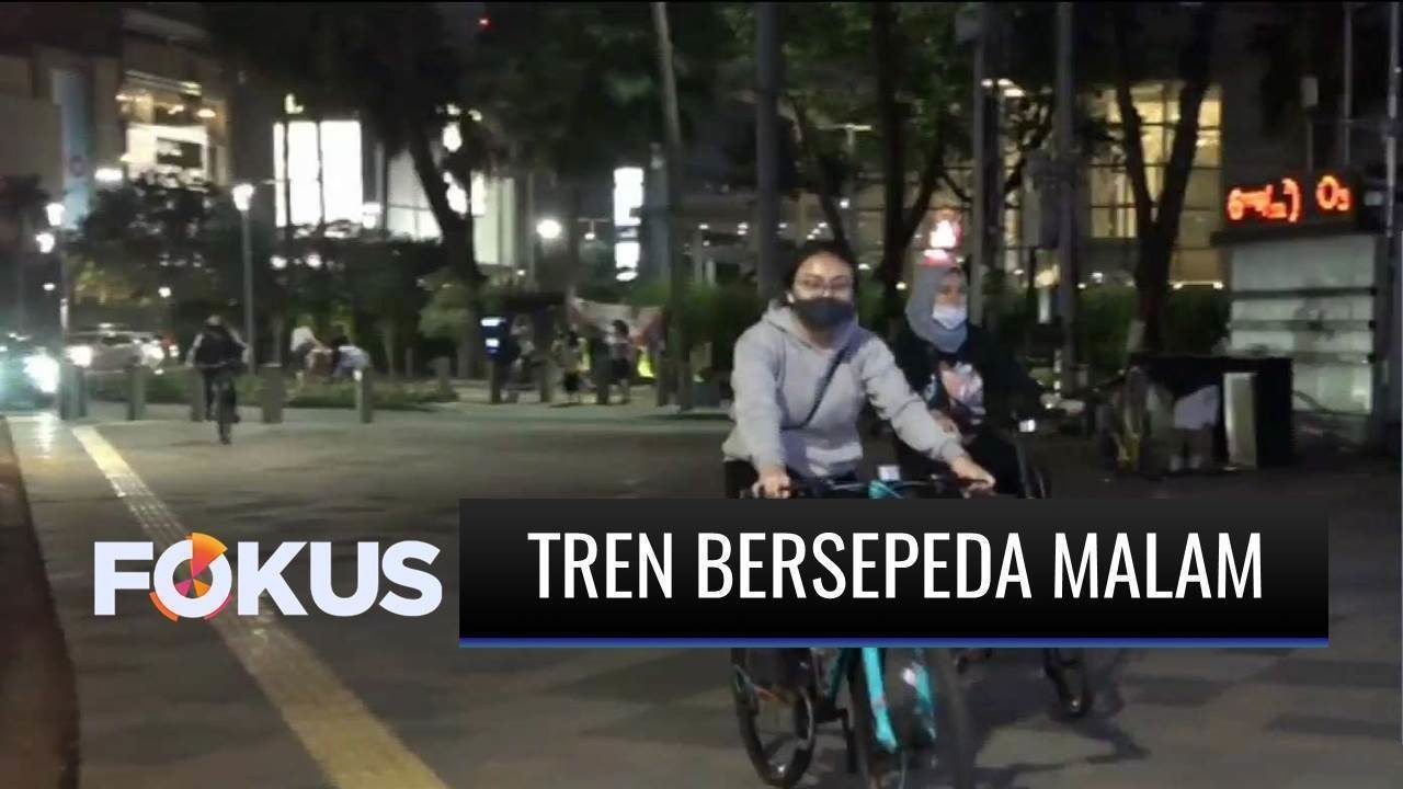 Streaming Ketika Bersepeda  Malam jadi Tren di  Jakarta  