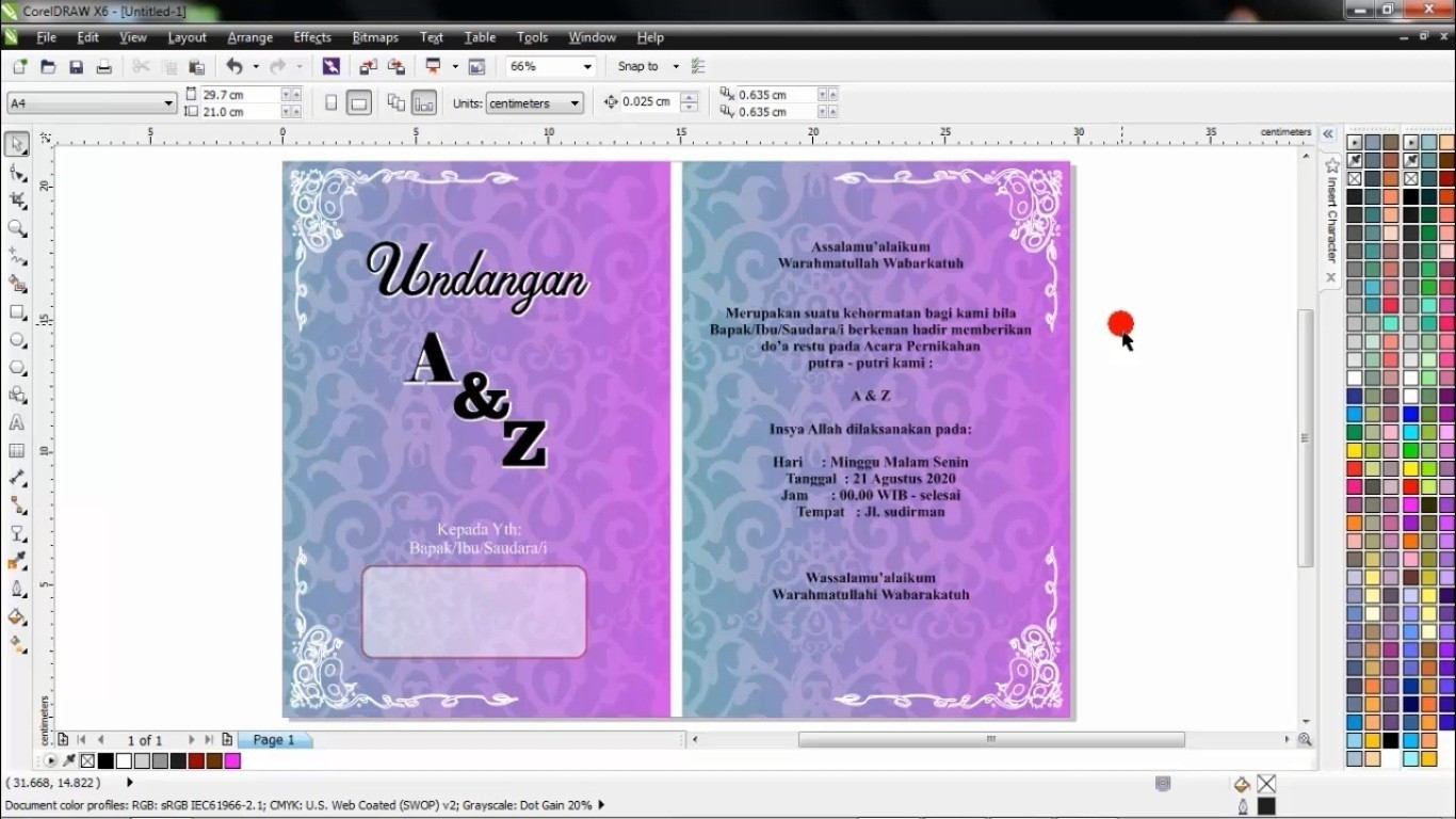 20+ Ide Cara Membuat Nama Di Stiker Undangan Coreldraw ...