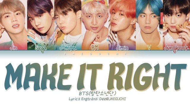 Lirik Lagu Bts Make It Right Lauv - Arsia Lirik