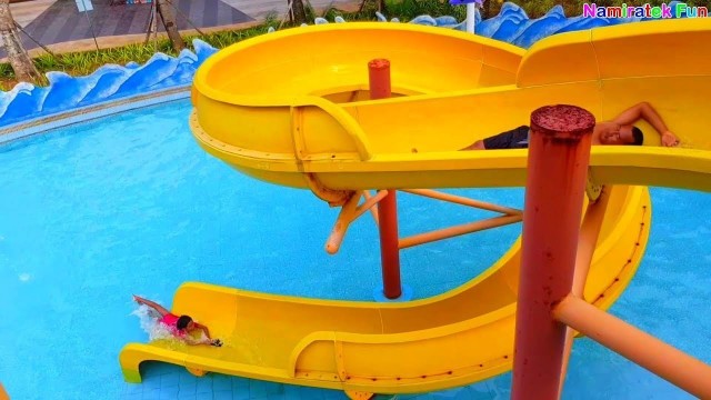 Streaming Bermain Air Perosotan Mainan Anak Berenang Di Water Slide Kolam Renang Fun Kids Water Park Vidio Com