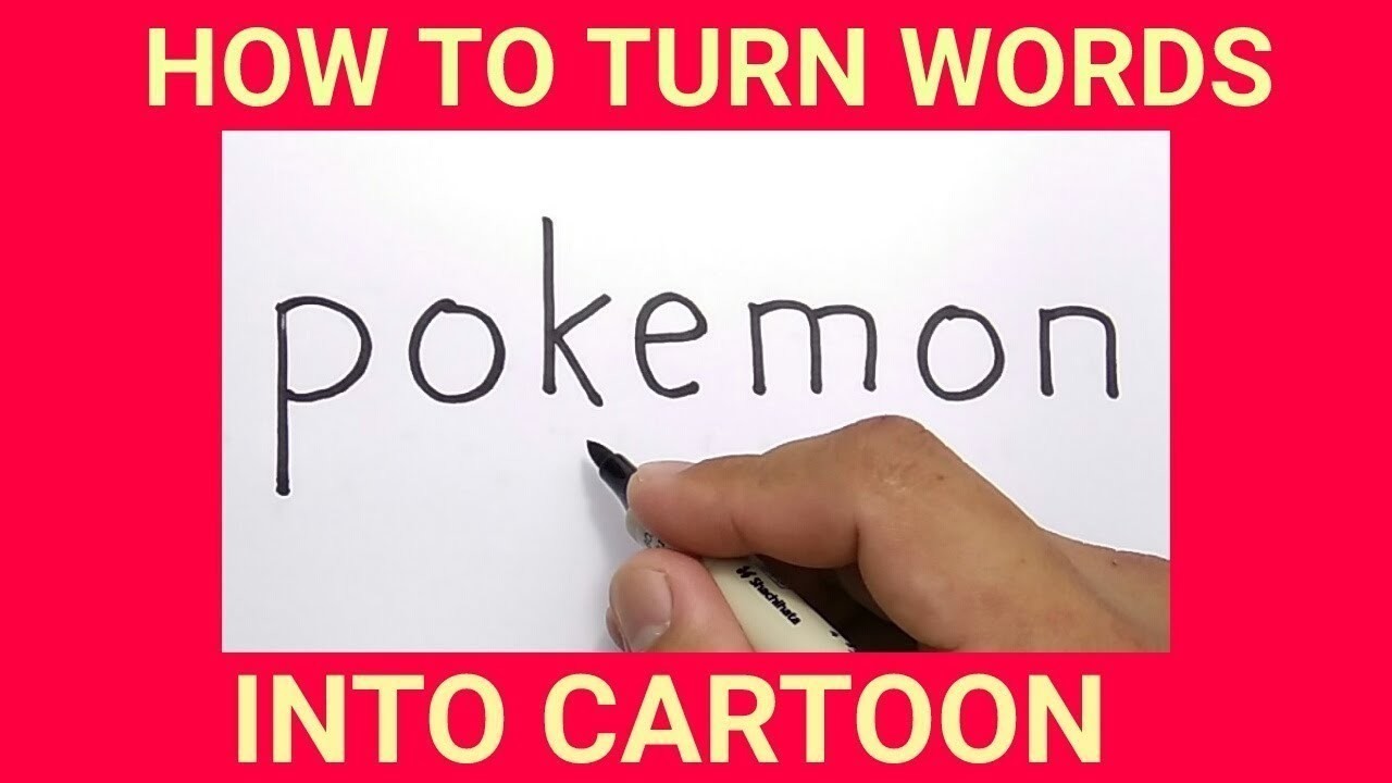 Mantap Cara Menggambar Pokemon Dari Kata Pokemon How To Turn Words Pokemon Into Cartoon