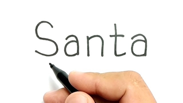 Wow Cara Menggambar Kata Santa Menjadi Santa Claus Sinterklas