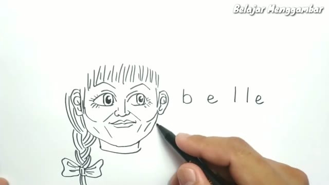 WOW, belajar cara menggambar kata ANNABELLE menjadi gambar ...