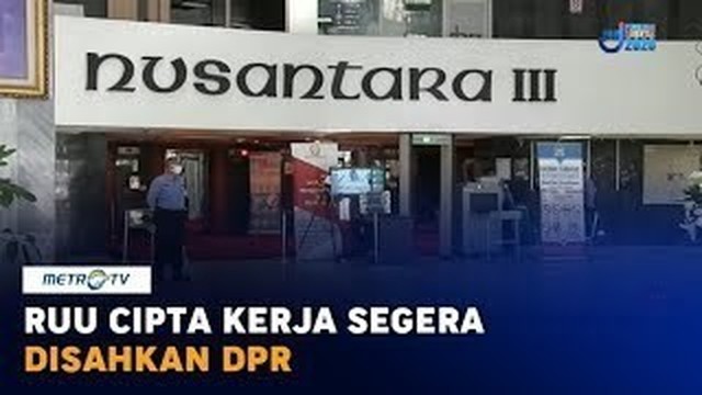 Streaming Ruu Cipta Kerja Segera Disahkan Dpr Vidio Com