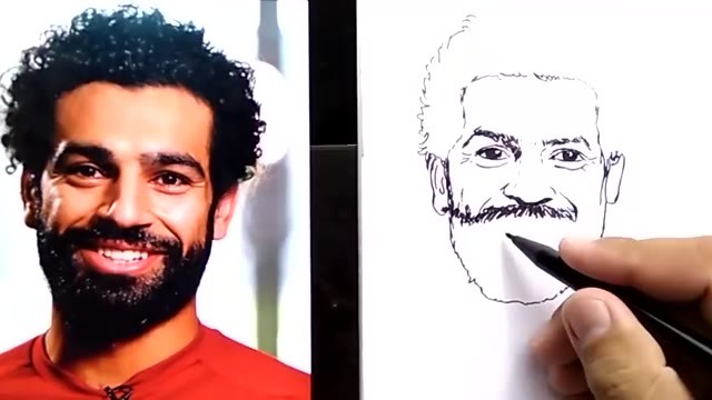 Hebat Cara Menggambar M Salah Lansung Spidol How To Draw Mohamad Salah