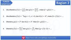Belajar Matematika: Fungsi Komposisi Konsep & Contoh Soal #2