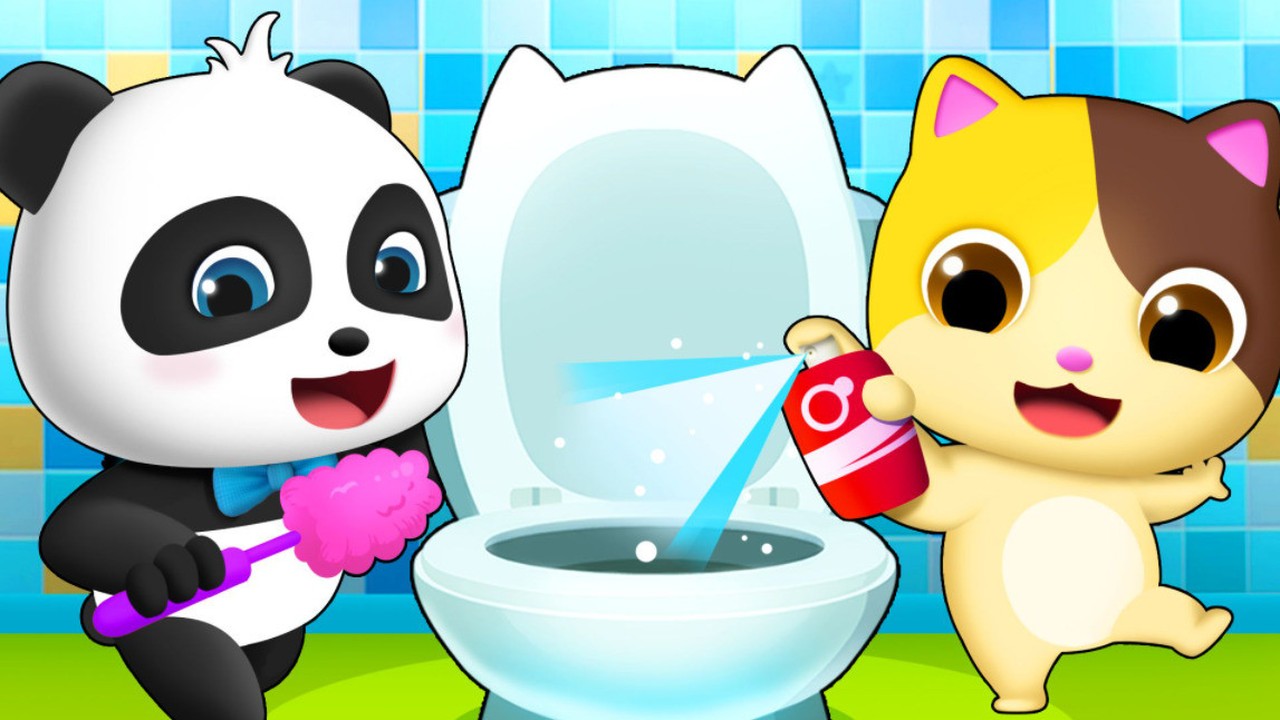 Streaming Baby Bus  Ayo Bersihkan Kuman di Toilet Vidio com