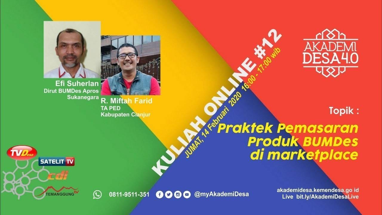 Streaming Praktek Pemasaran  Produk BUMDes di marketplace 