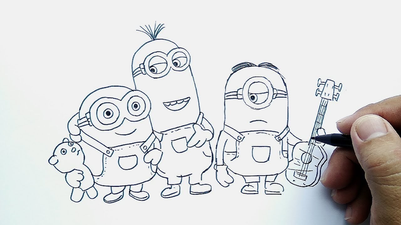 Cara Menggambar Minion Dengan Mudah How To Draw Minion Vidiocom