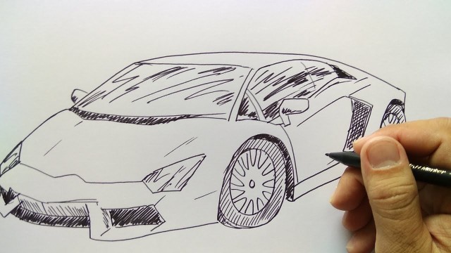 Cara Menggambar Mobil Lamborgini