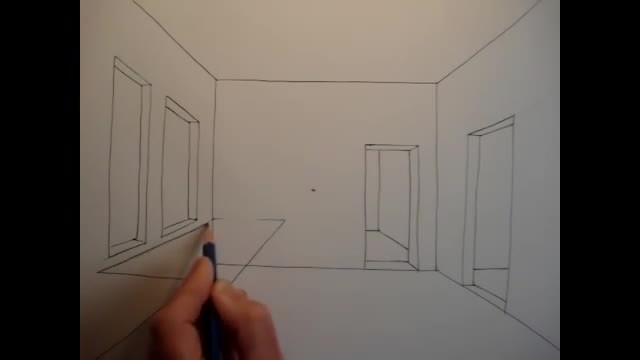 Menggambar Ruangan Dengan Satu Poin Perspektif