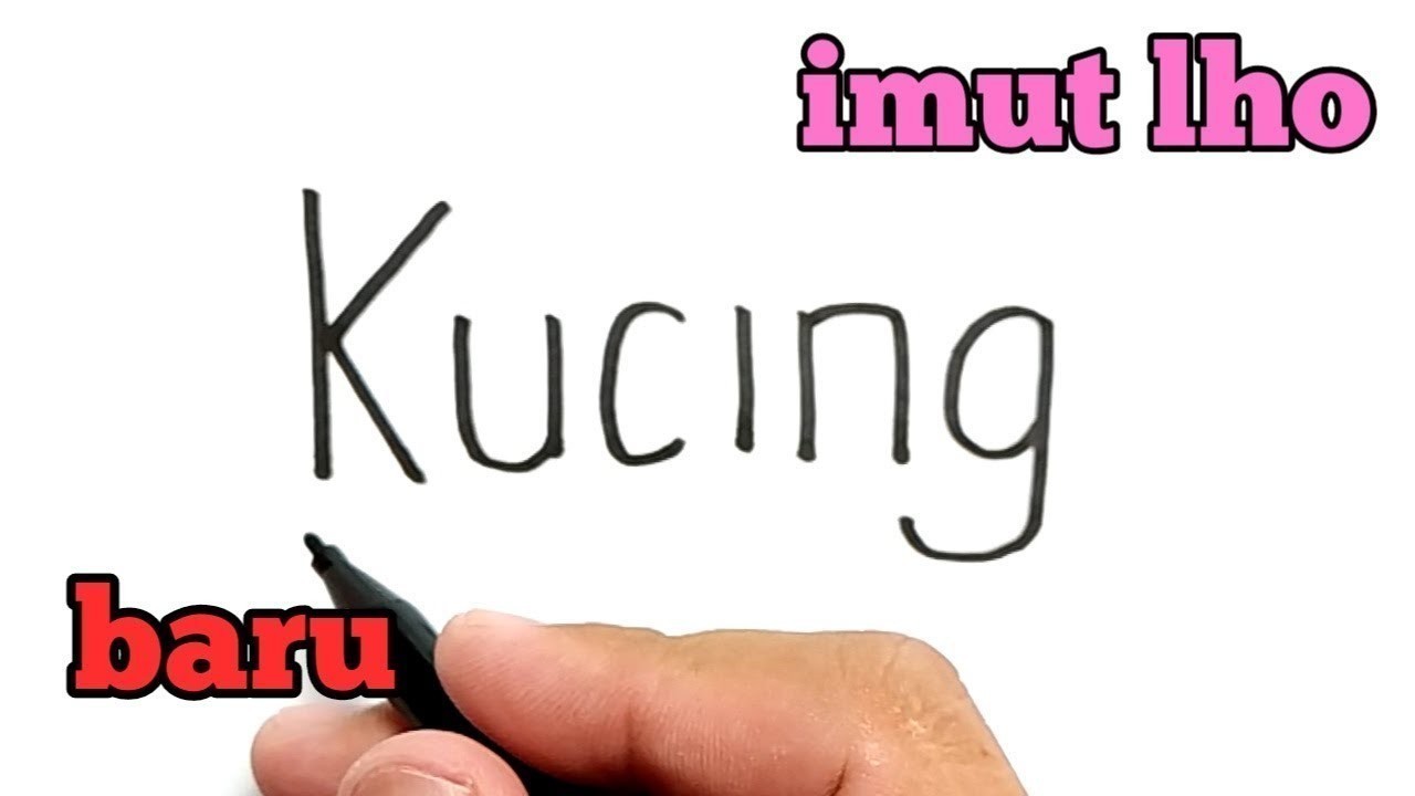 Streaming LUCUNYA, cara menggambar kata KUCING jadi kucing imut - Vidio.com