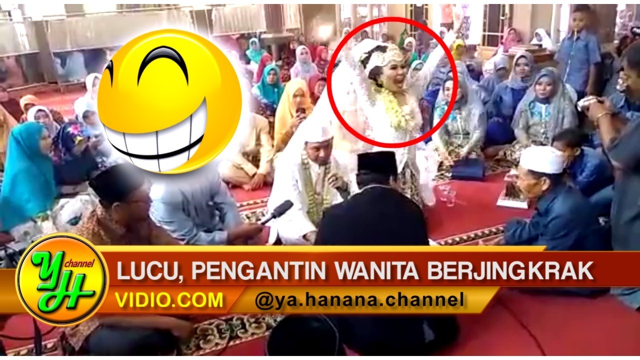 Lucu Pengantin Wanita Berjingkrak Usai Akad Nikah