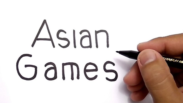 KEREN CARA MENGGAMBAR KATA ASIAN GAMES menjadi GAMBAR 
