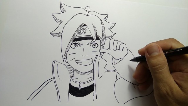  cara menggambar boruto  anak naruto Vidio com