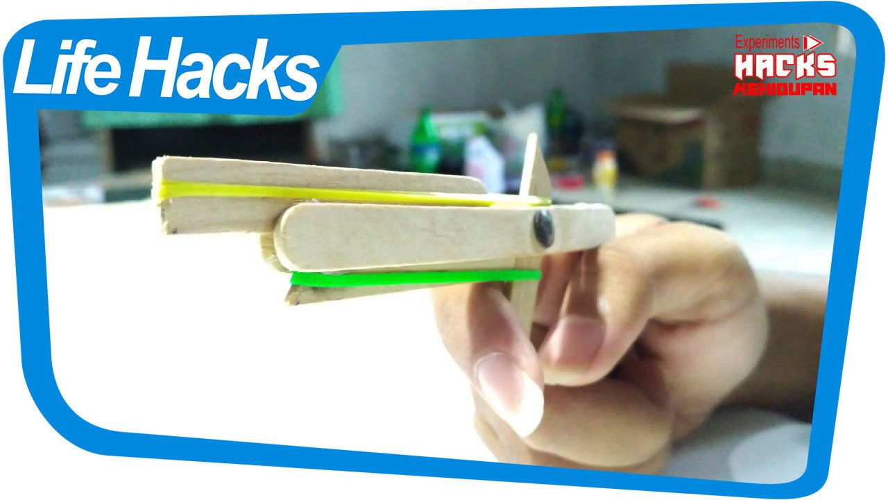 Life Hacks Trik Kreatif Membuat Pistol Mainan Dari Stik Es  