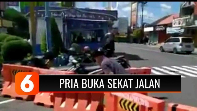 Viral Pria Mengamuk Paksa Buka Penyekat Jalan di Wonosobo ...
