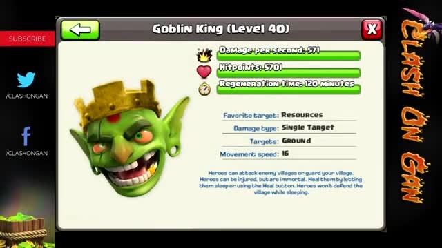 Streaming Clash Of Clans Goblin King Update Townhall 11 Confirmed As Well Vidio Com