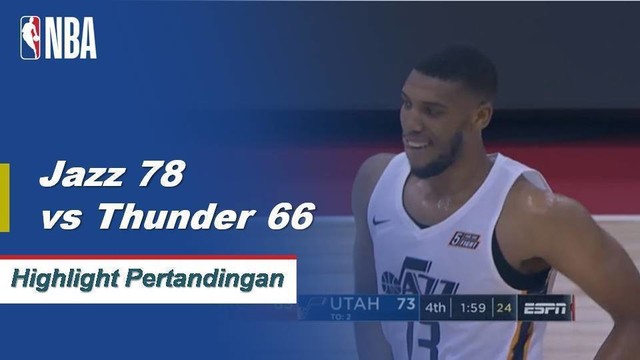 Streaming Nba Cuplikan Pertandingan Jazz 78 Vs Thunder 66 Summer League 2019 Vidio Com