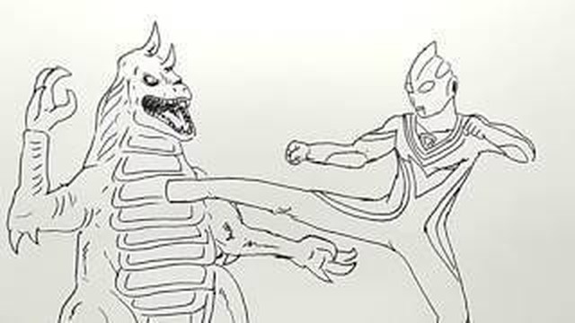 Cara Menggambar Ultraman Tiga Vs Monster Dengan Mudah How To Draw