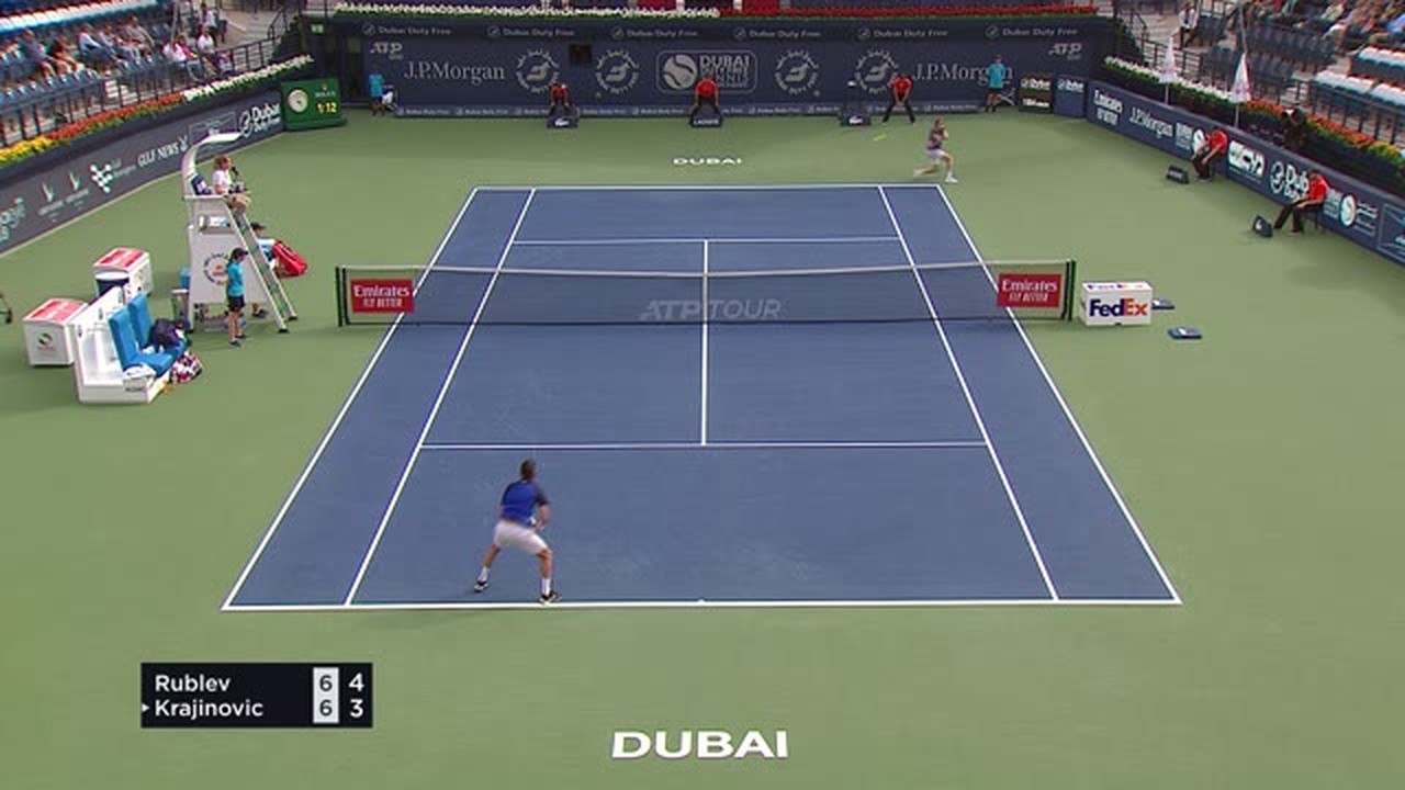 Streaming Match Highlight | Andrey Rublev 2 vs 0 FIlip Krajinovic | ATP Dubai Tennis ...