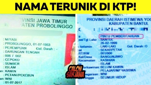 Streaming Bikin Ngakak Beberapa Nama Paling Unik Pada Ktp Yang Bikin Kita Terheran Heran Vidio Com Ya enggak bagus, seperti tadi yang aku bilang pasti semua orang merasa foto. bikin ngakak beberapa nama paling unik pada ktp yang bikin kita terheran heran