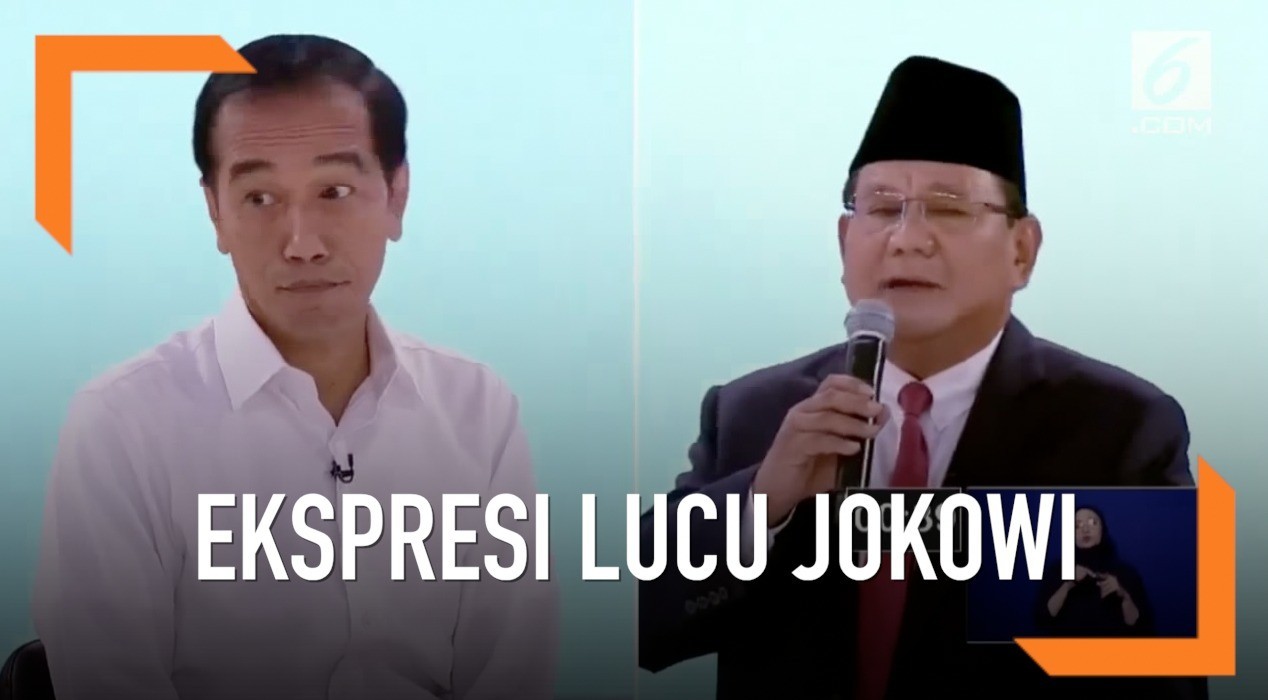 Ekspresi Lucu Jokowi Saat Debat Dengan Prabowo Vidiocom
