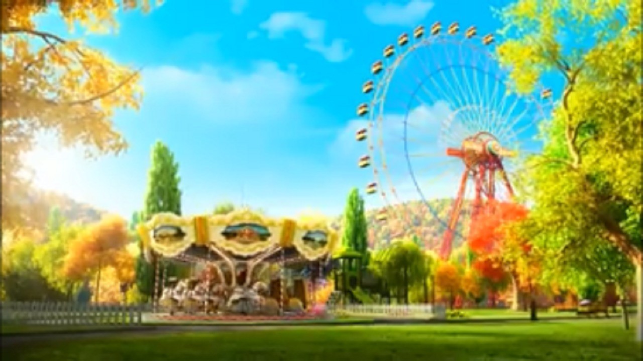 Taman Bermain Merry Go Round Kartun  Lucu  Untuk  Anak  Sunny 