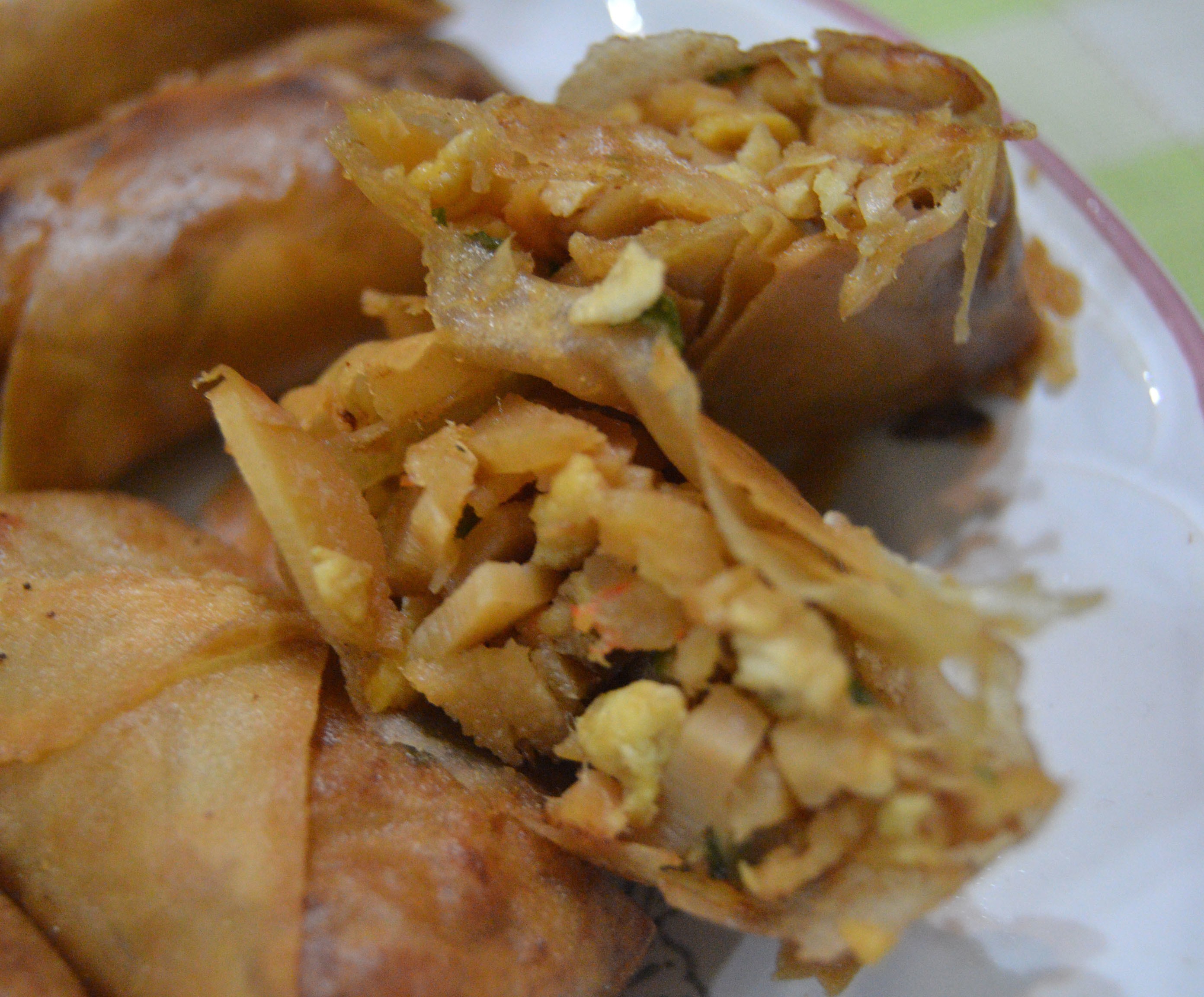 Cara Membuat Bubur Mutiara Lumpia Goreng Isi Rebung