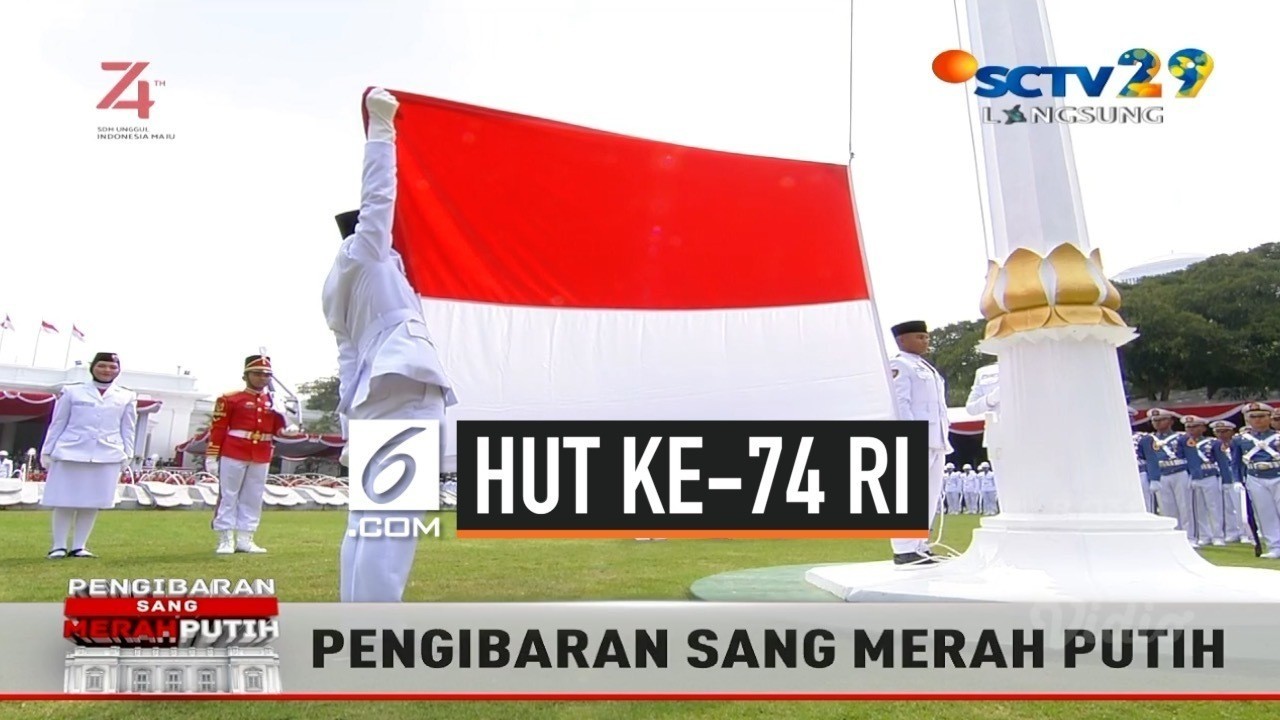 Full Pengibaran Sang Merah Putih Upacara Hut Ke 74 Ri