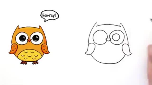 Cara Mudah Menggambar Karakter BURUNG HANTU IMUT LUCU (OWL ...