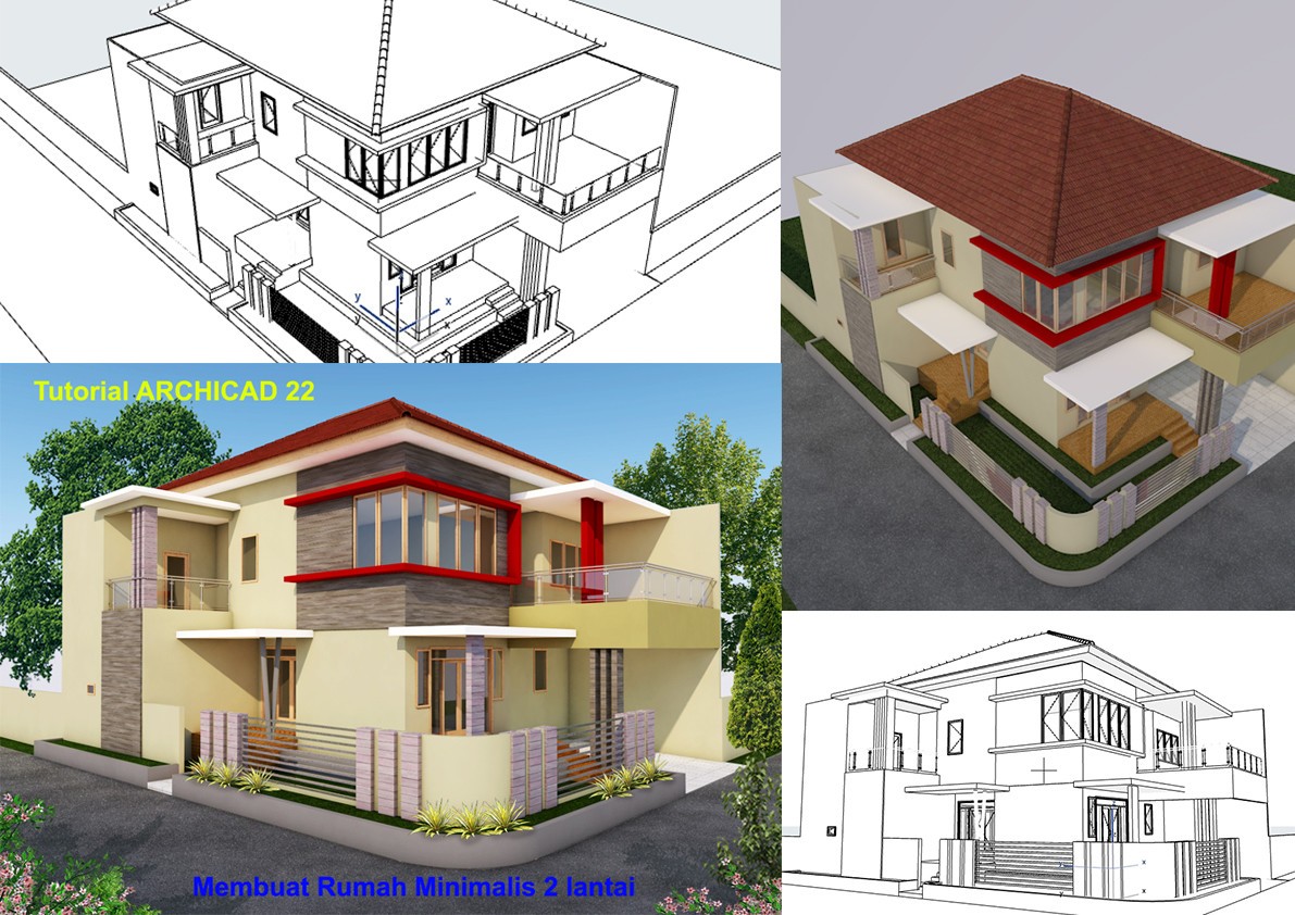 Tutorial Archicad 22 Membuat Rumah Minimalis 2 Lantai Ukuran 13 X