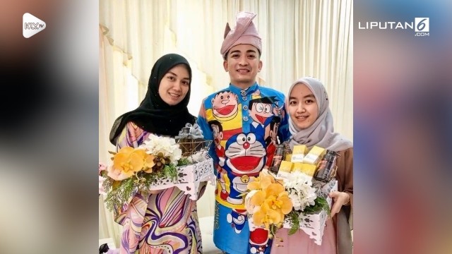  Viral  Mempelai Pakai Baju  Pengantin  Bermotif Doraemon 