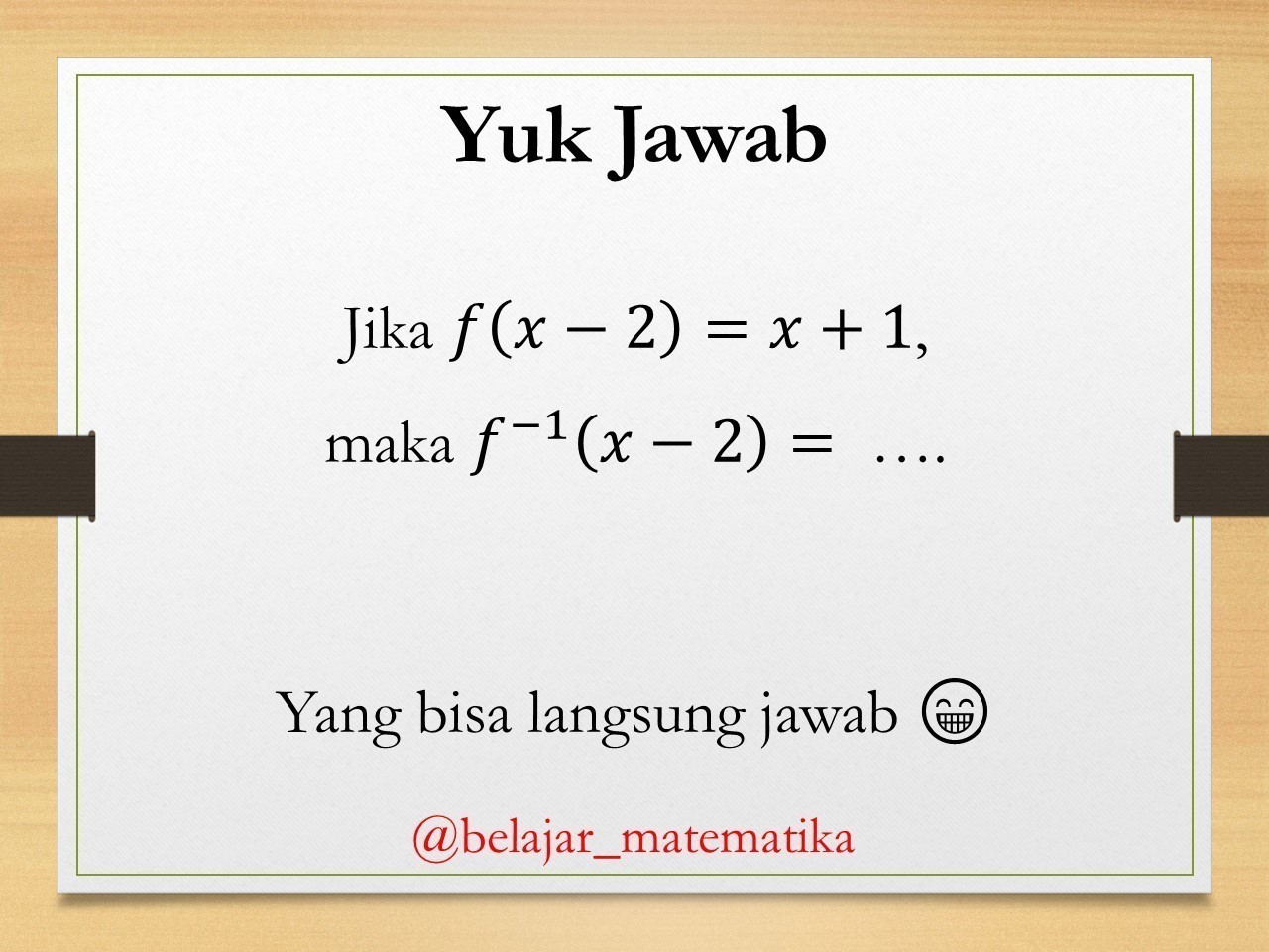 Streaming Belajar Matematika Pembahasan Soal Invers Fungsi 1 Vidio Com
