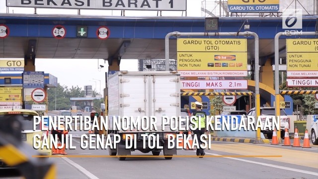 Penundaan Tilang Ganjil  Genap  di Tol  Bekasi Vidio com