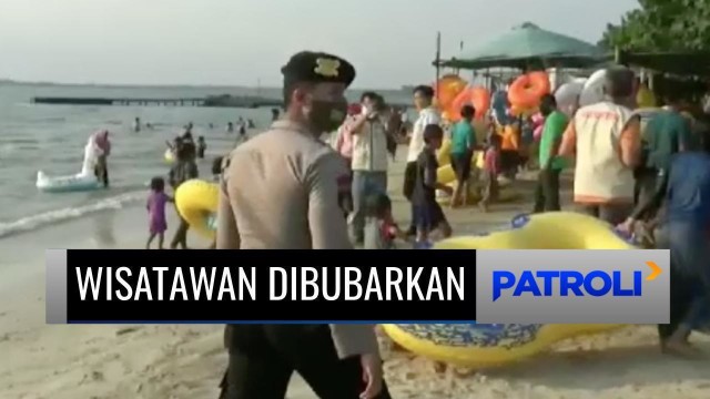 Pantai Teluk Awur Jepara Belum Dibuka Wisatawan Diminta Pulang Kendaraan Disemprot Mobil Damkar Indosiar Vidio