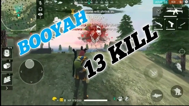 Free Fire Booyah 13 Kill
