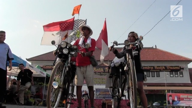 Bapak dan Anak  Ini Mudik dengan Sepeda  Onthel Vidio com