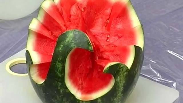 Cara Membuat Garnish Dari  Buah Melon  Seputar Buah