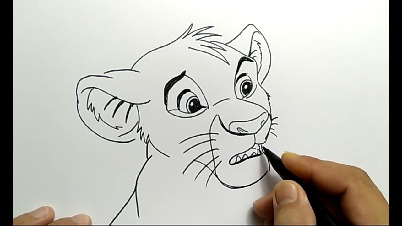 Cara Menggambar Simba Lion King
