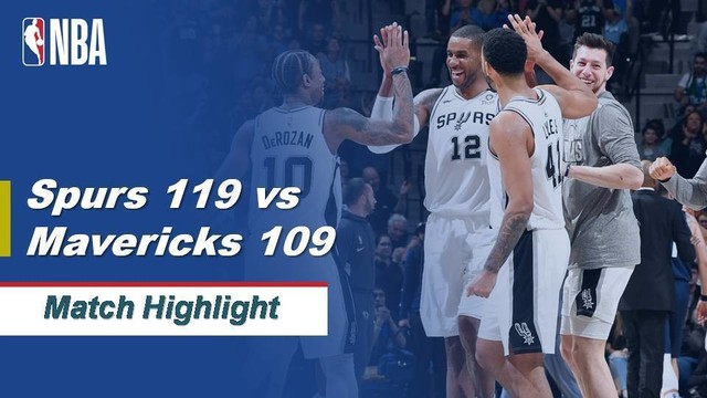 MAV Vs Spurs Watch Live Fox Sports Match Highlight San Antonio Spurs 119 vs 109 Dallas 