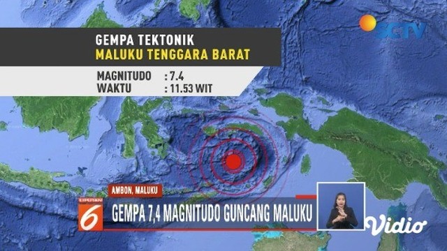 Gempa 7,4 Magnitudo Guncang Laut Banda Maluku, Tak 